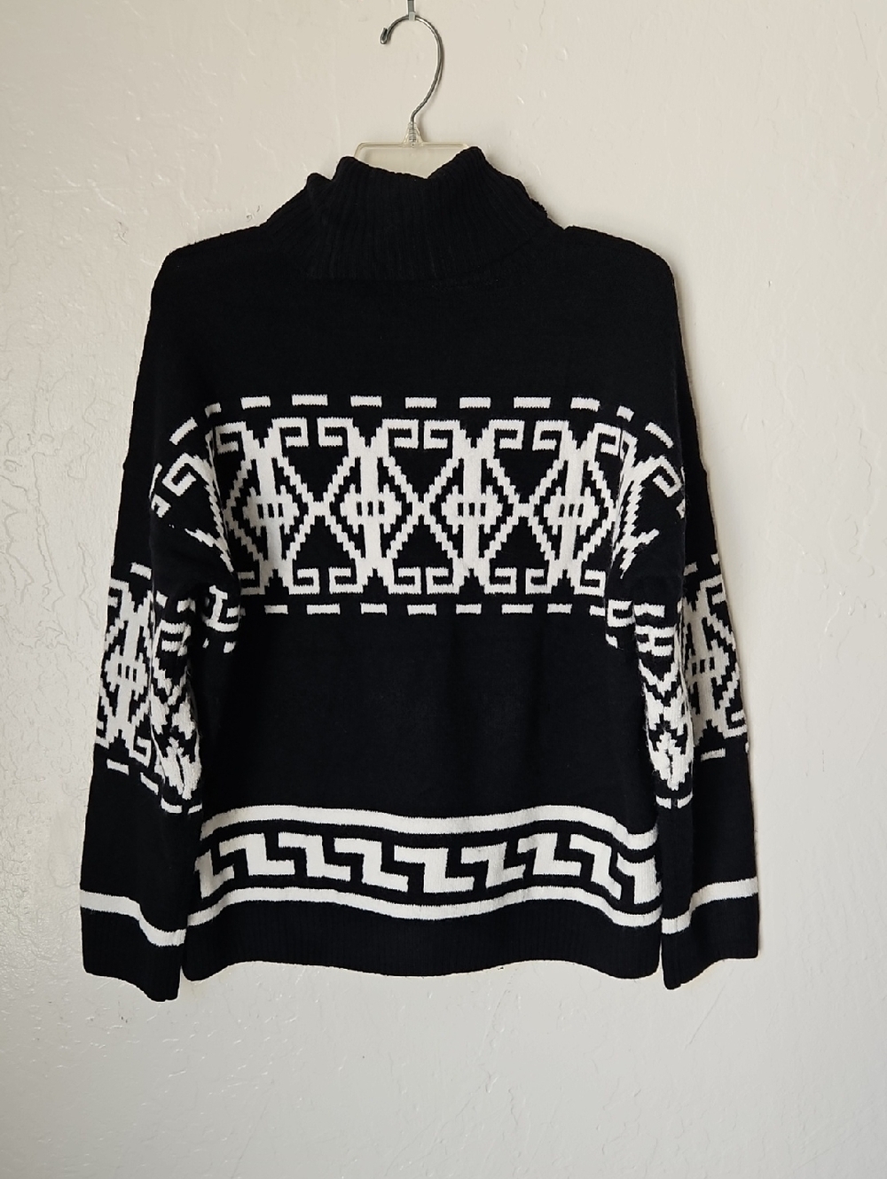 CeCe Fair Isle Knit Turtleneck Sweater